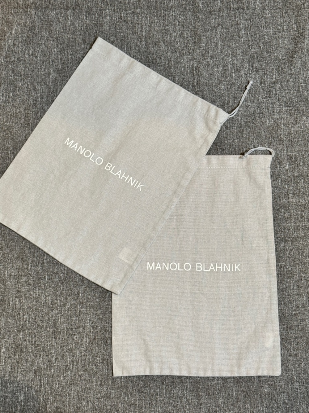 MANOLO BLAHNIK | Set of 2 Authentic Dust Bags | Shoe Storage Bags